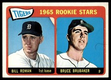 1965 Topps #493 Tigers 1965 Rookie Stars (Bill Roman / Bruce Brubaker) MK