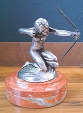 Rare Female 1930s Pierce-arrow Automobile Archer Hood Emblem Tireur Darc Rare Female 1930s Pierce-arrow Automobile Archer Hood Emblem Tireur Darc