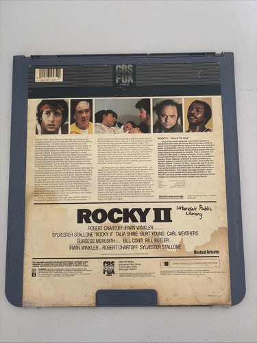 Rocky 2 CED Movie Classic Vintage Vtg capacitance electronic disc system - Picture 2 of 2
