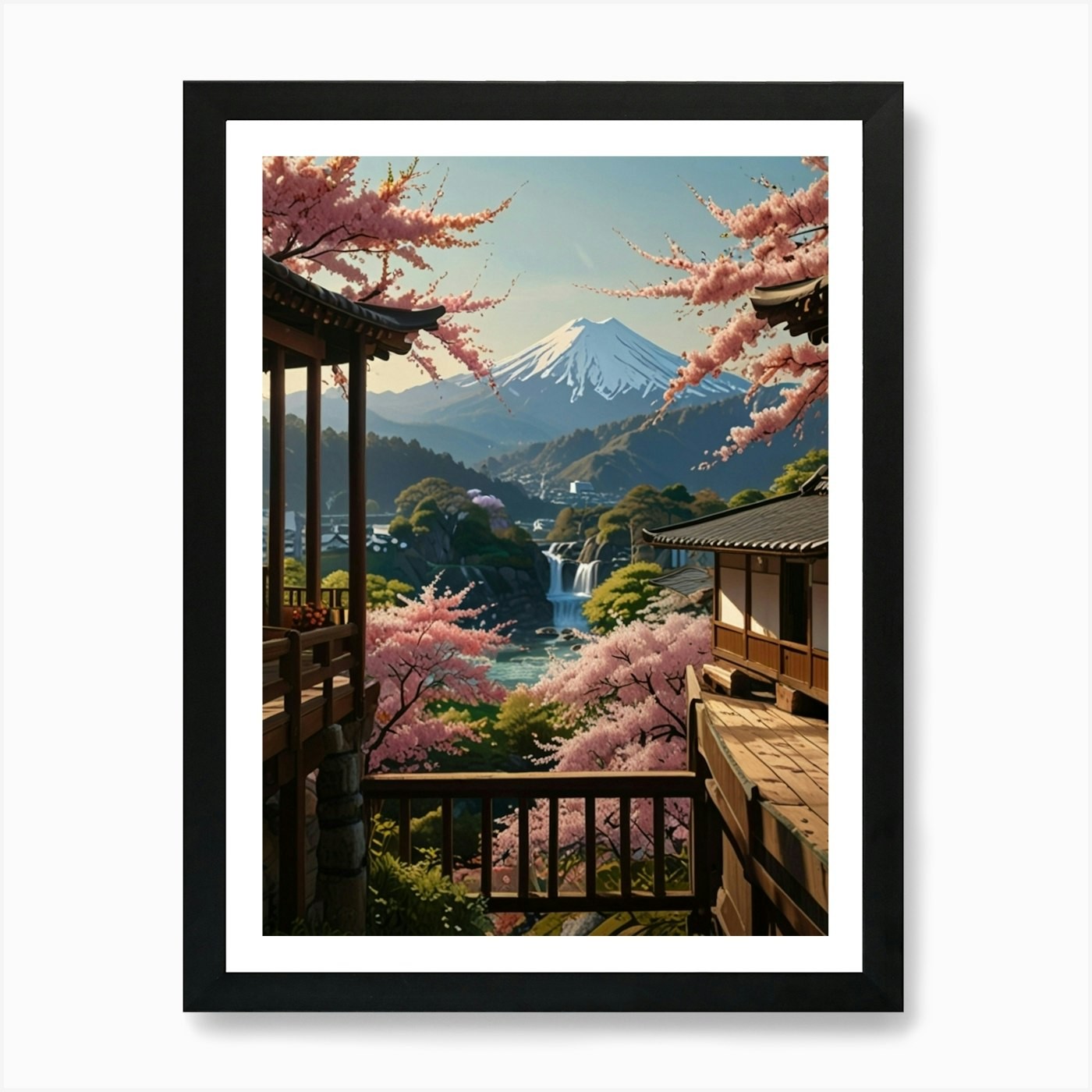 Japanese Garden 5 Art Print Framed Wall Art Poster Canvas Print Picture