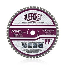 QUEFORET Lama Sega Circolare 184mm - Disco Taglio Ferro, 15,875mm Albero per Fer