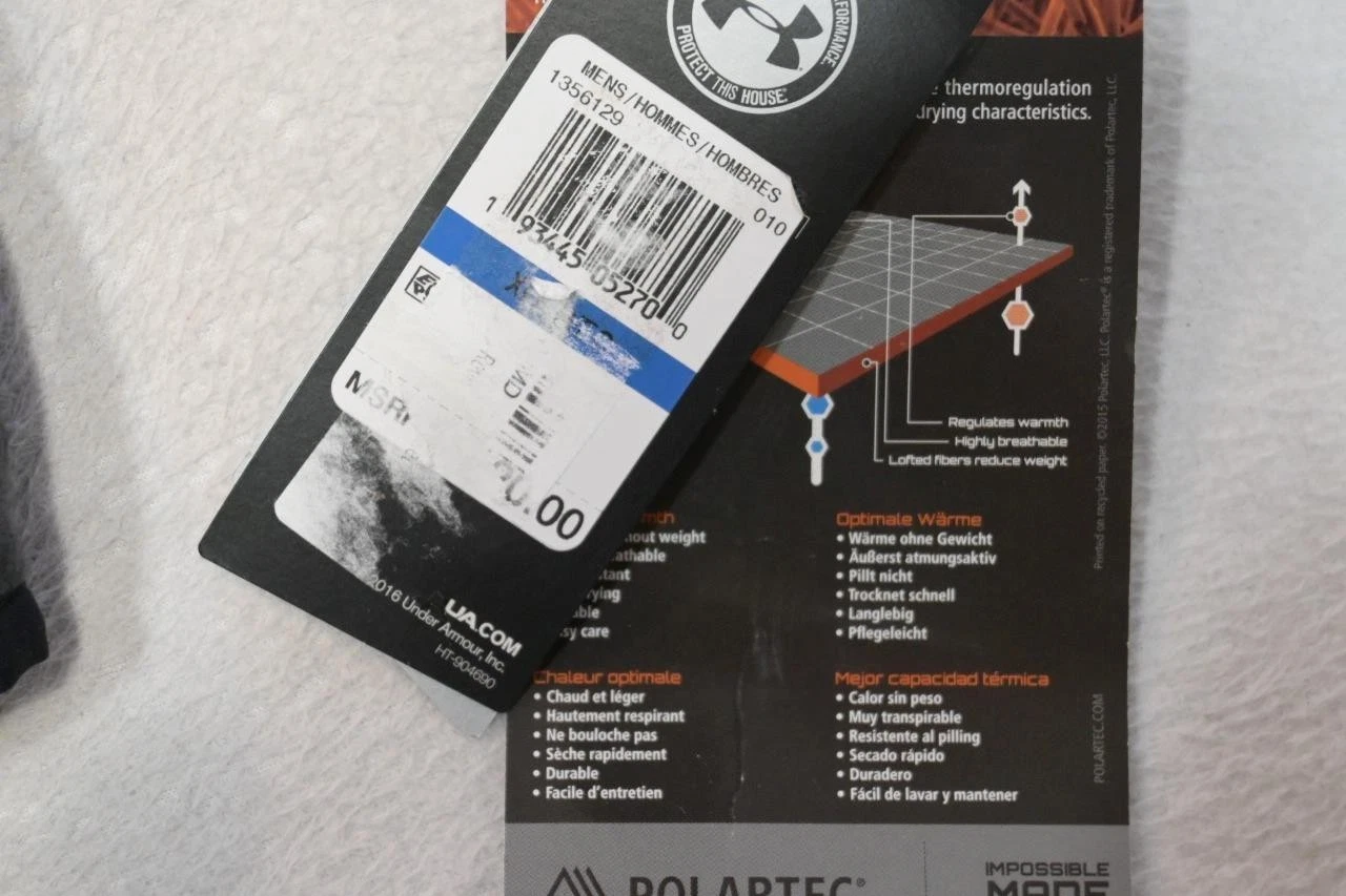 Under Armour Polartec Jacket Reversible Fleece Athletic Mens Sz XL NWT - product detail image 9