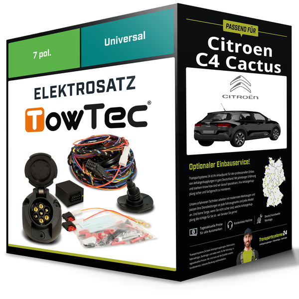 Elektrosatz 7-Pol Universell für Citroen C4 Cactus 04.2018-Jetzt NEU-image