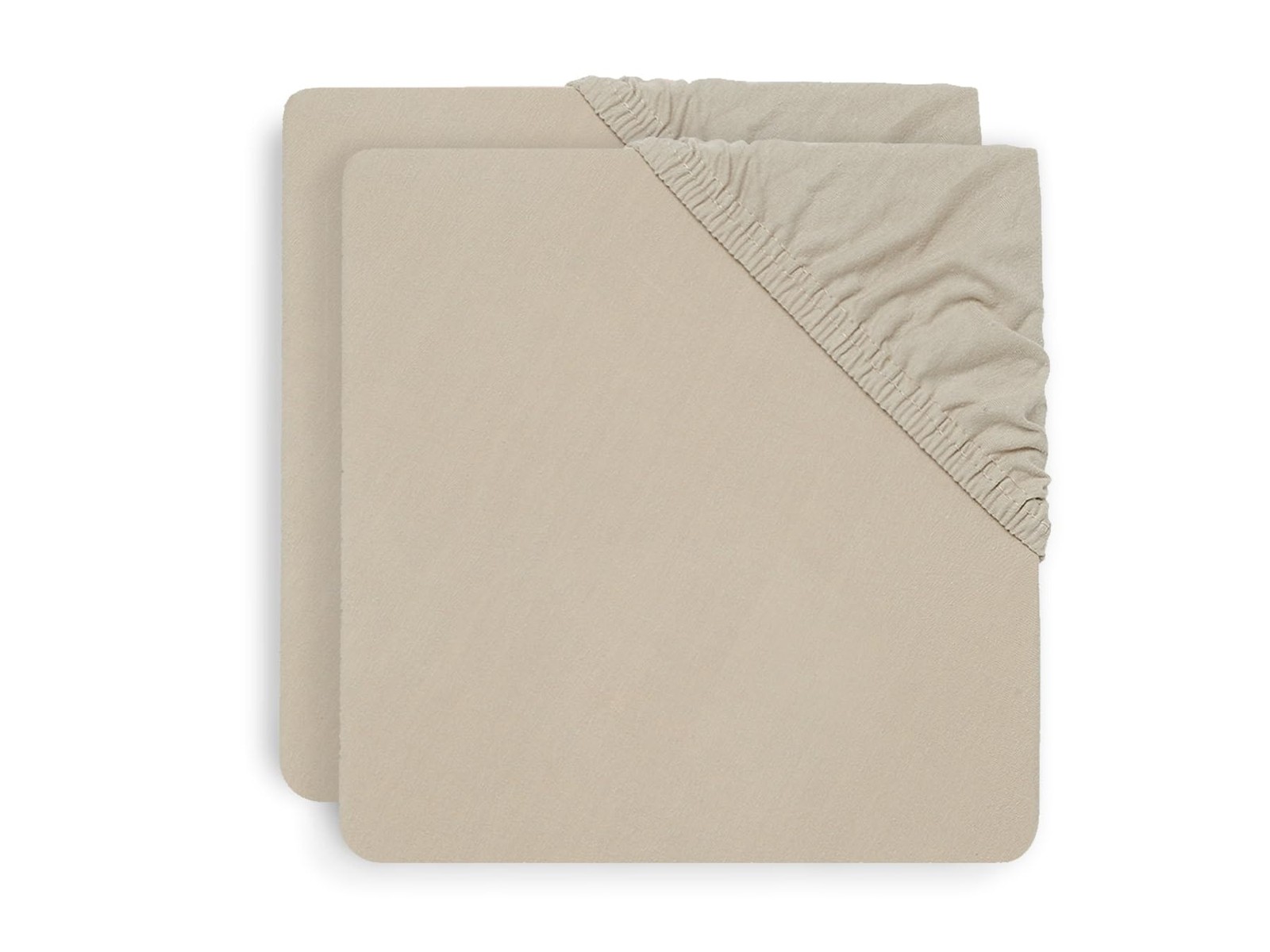 Drap-housse pour lit à barreaux 60x120 cm coton lot de 2 linge de lit bébé couleur nougat