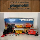 Vintage Playmobil 3958 Western Train Set UNTESTED, Almost Complete+Track+Adapter