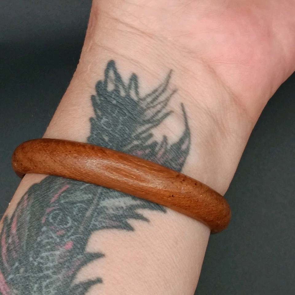 BARSE ТАЙСКИЙ БРОНЗОВЫЙ ЧЕРТОПОЛОХ ДЕРЕВА ОРАНЖЕВЫЙ НЕФРИТ БРАСЛЕТ РАЗМЕР 8 - Изображение 2 из 4