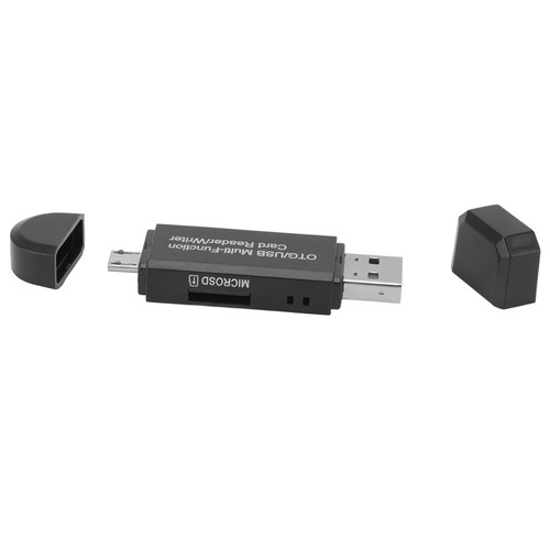 Black Card Reader USB 2.0 64G 2 In 1 Male Supporting OTG Memory Card Storage NEW - Afbeelding 4 van 12