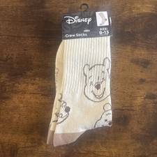 New Winnie the Pooh Socks - Cream With Winnie The Pooh All Over. Cute. Disney
