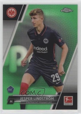 2021 Chrome Bundesliga Green Refractor 24/99 Jesper Lindstrom #37 Rookie RC 0cu2