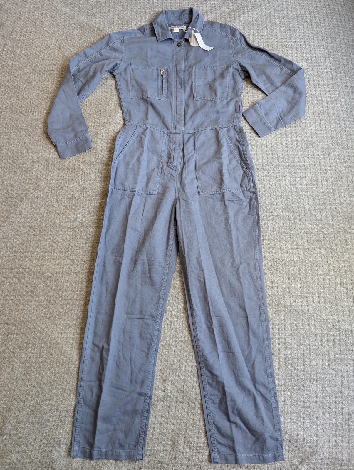 Outerknown Jumpsuit Womens XS S.E.A. Suit Organic Cotton Linen Coveralls 213019-image