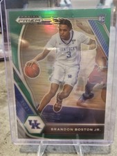 2021-22 Panini Prizm Draft Picks Brandon Boston Jr Green Prizm Rookie Card