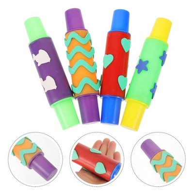 4 Pcs Lackierrollen Lackierwalzen Schwammbürsten Schwammpinsel Zum Malen