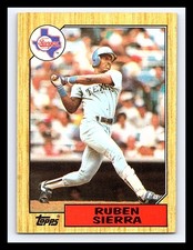1987 Topps Ruben Sierra #261 Rookie Card Texas Rangers. rookie card picture