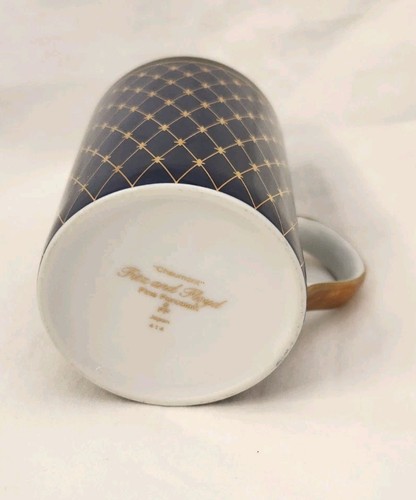 Fitz and Floyd FF Chaumont Lapis Blue Fine Porcelain Mug Cup 414 Japan - Picture 6 of 7