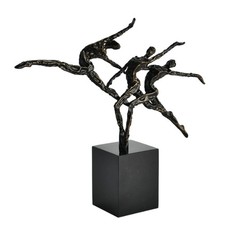 Dancer Sculpture with Marble Base Artistic Decorative Accent Luxury for