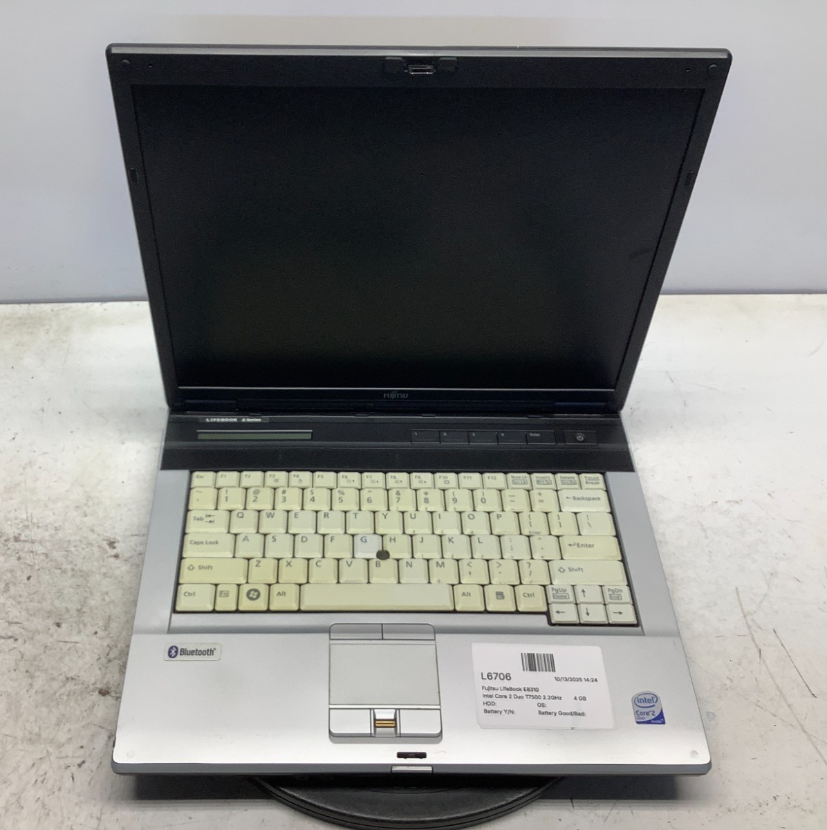 Fujitsu LifeBook E8310 Intel Core 2 Duo T7500 2.2GHz 2 GB NO HDD