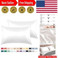 Cotton Pillow Cases Standard Size Set of 2, 600 Thread Count Pillowcases 20x2...