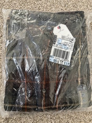 NWT New In Packaging St. John's Bay flannel shirt Gingerbread Spice Pl Sz 4XLT