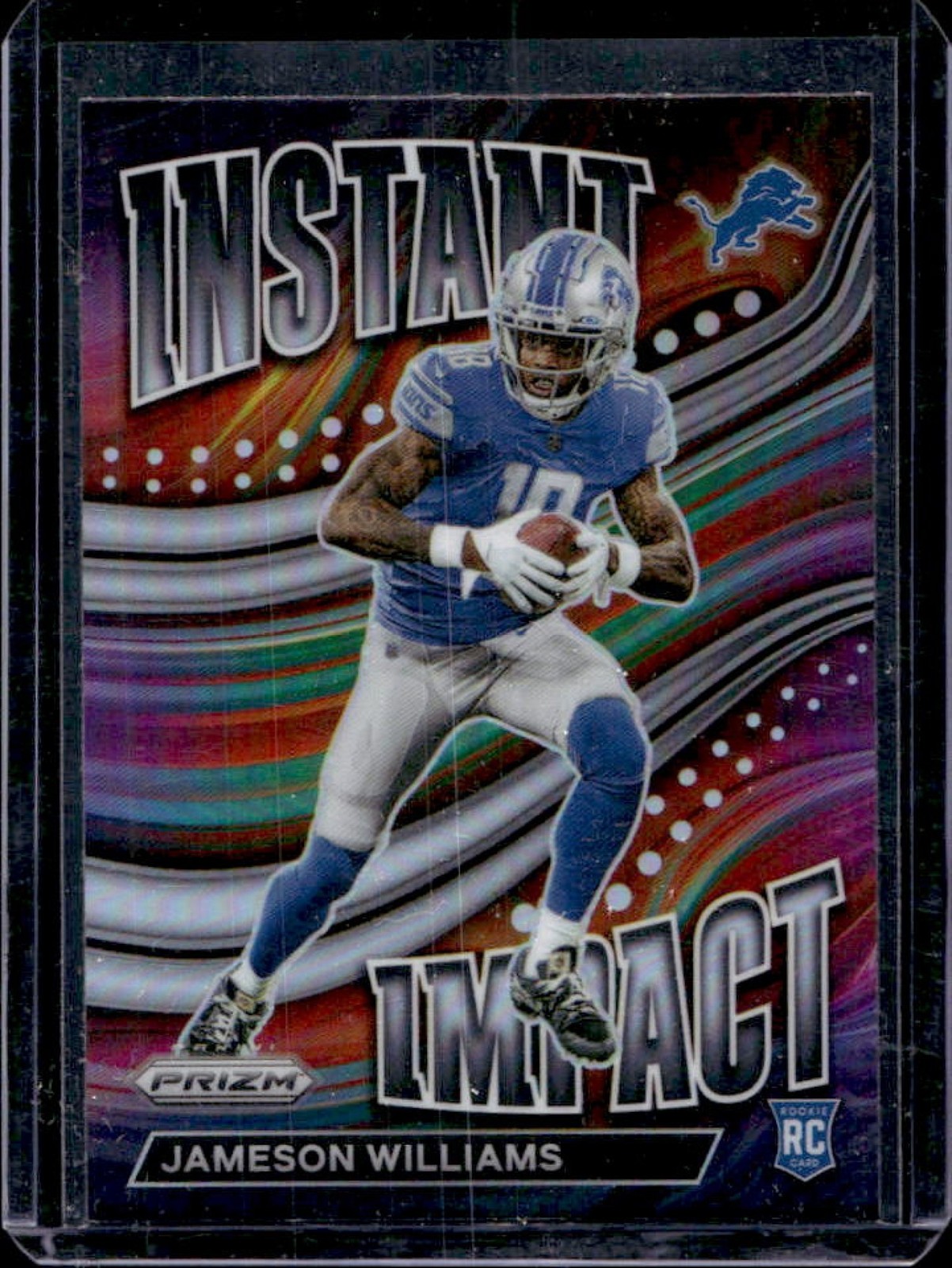 2022 Prizm Jameson Williams Instant RC Impact Rookie #II-8 Lions