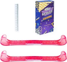 Ice Skate Blade Guards W/ Center Spring Release Heavy-Duty Rubber Protectors