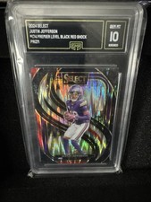 2024 Panini Select -Justin Jefferson #174 Black & Red Shock Prizm 