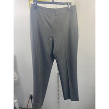 Karen Kane Lifestyle Grey Micro Stripe High Rise Straight Leg Trousers Mens 10