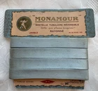 Vintage French Monamour Tubular Rayon Ribbon Robins Egg Blue Two Approx 10 Meter