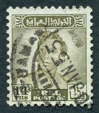 IRAQ 1949 14f brown-olive SG282 used NG King Faisal II a #C02