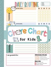 Chore Chart for Kids Notebook: Activity Log Daily Visual Routine  Responsibilit