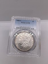 1889 S Morgan Silver Dollar PCGS AU50