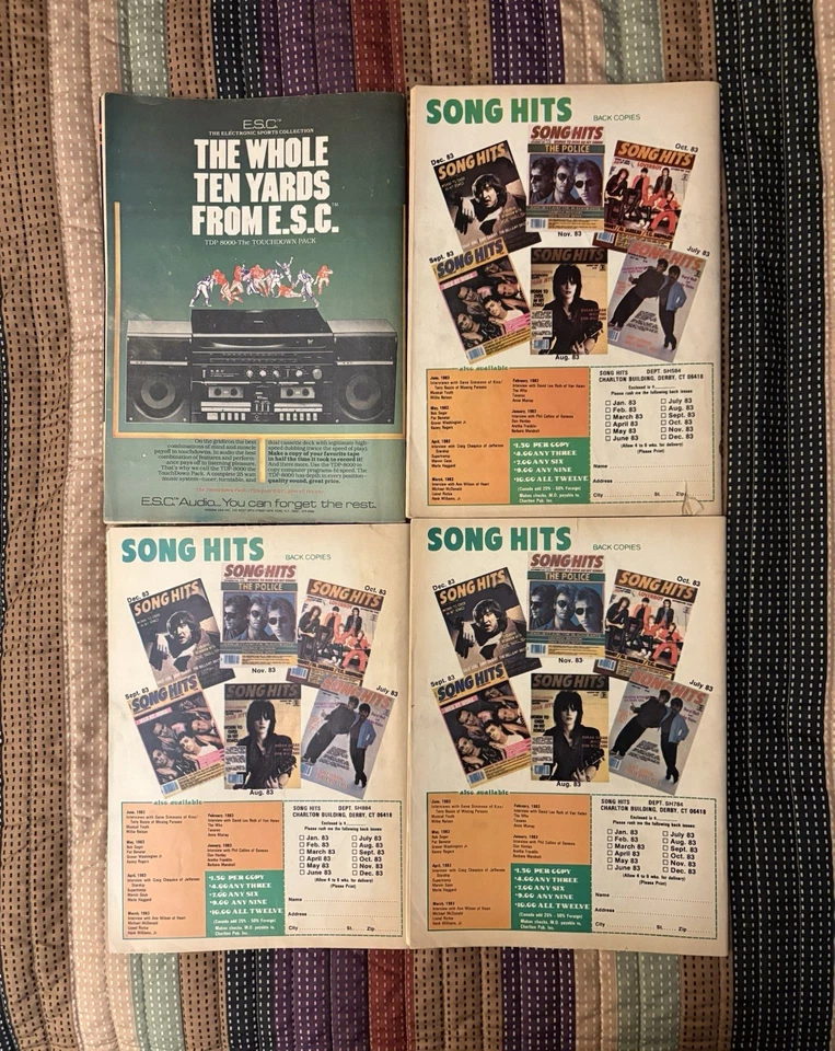 Song Hits Magazine 80’s Lot of 4 - Image 2 of 3