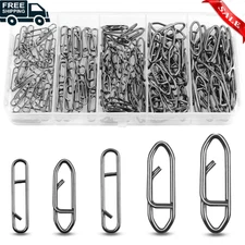 Fishing Power Speed Clips 165pcs Quick Change Snap Clips for Fishing Lures