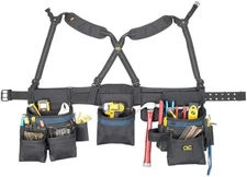 LC Custom Leathercraft Framing Master Tool Belt, 28-Pocket,Grey