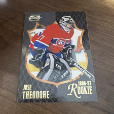 Jose Theodore Pinnacle 1996-97 Rookie Card #182 Montreal Canadiens NHL. rookie card picture