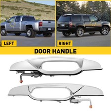 2x Exterior Chrome Door Handles Front Right Left Side For Chevy Silverado J