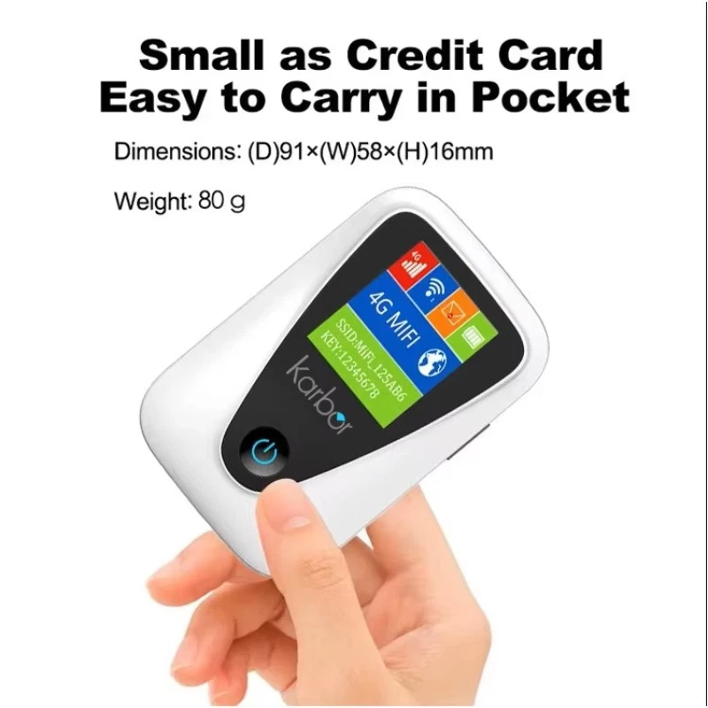 Karbor 4G LTE Portable WiFi Hotspot 3000mAh Battery 4g With SIM Slot Wifi Router - Image 2 of 4