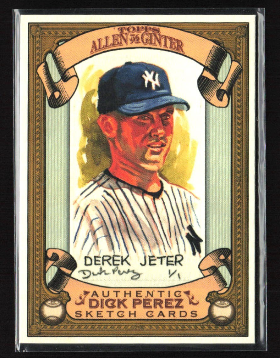 2007 Topps Allen & Ginter's - Dick Perez Sketch Cards Derek Jeter #19