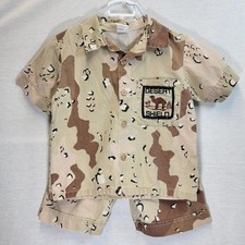 Vtg Tippy Togs 90s Desert Storm Shield Military Outfit Size 4 Toddler USA
