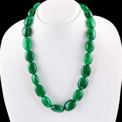 970.00 CTS EARTH MINED 3 STRAND RICH GREEN EMERALD OVAL FACETED - Foto 13