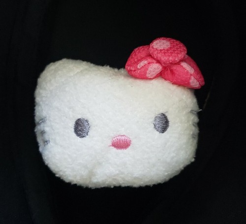Hello Kitty Leopard Print Child's Fedora Hat, Pink Ribbon+Small Plush Kitty Face - Picture 8 of 9