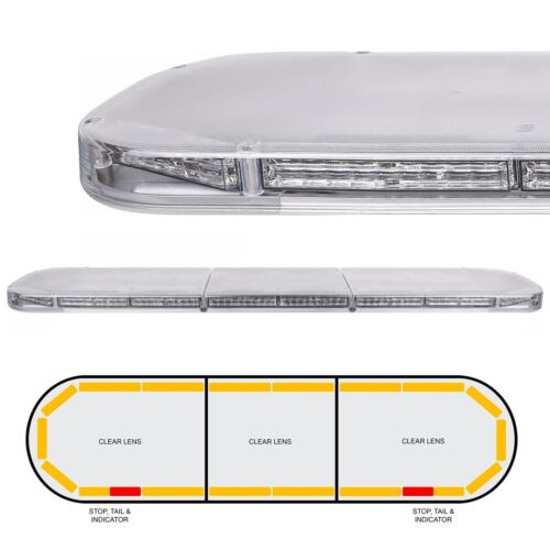 LED Beacon Light Bar 1200mm Stop / Brake Tail Indicators STI Amber Recovery 4ft - Picture 2 of 17