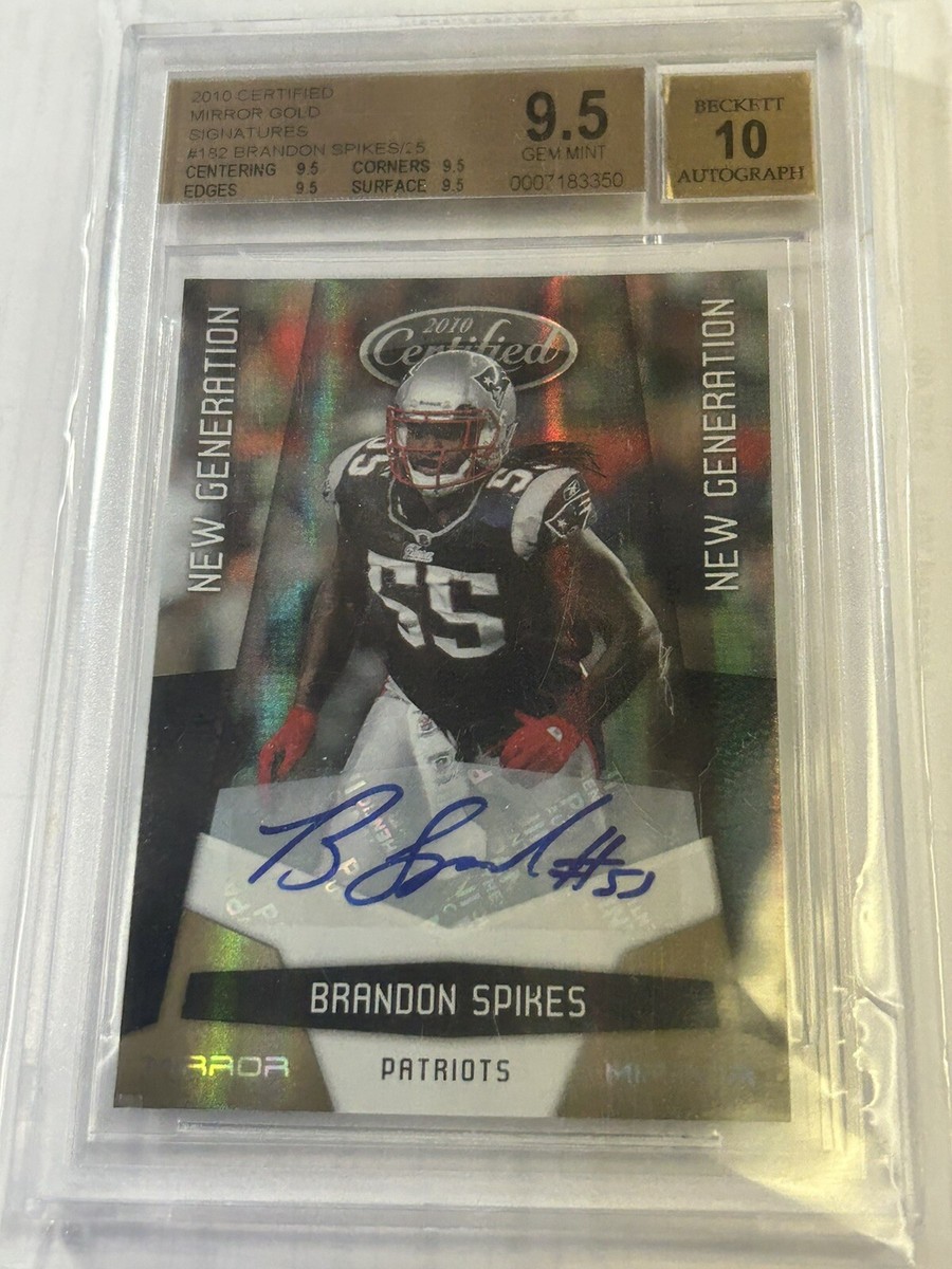 2010 Certified Mirror Gold Signatures /25 Brandon Spikes
