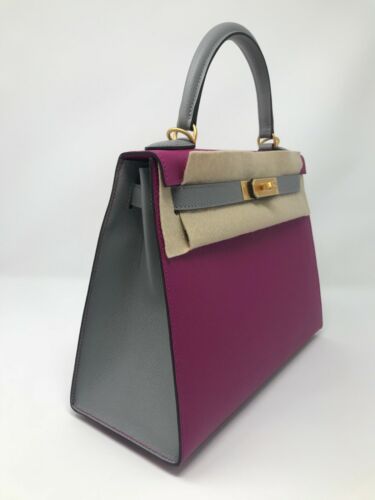 100% Authentic Brand New Hermes Kelly Sellier 28 Bi-color With 