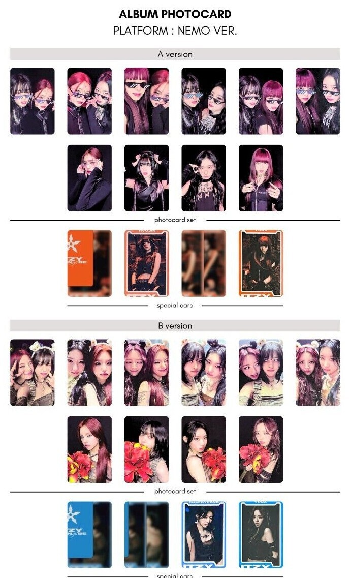 ITZY IT'zME soundwave特典 ポストカード レシート リュジン ITZY BORN TO BE PLATFORM NEMO VER OFFICIAL PHOTOCARD YEJI