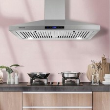 30" Wall Mount Range Hood 450CFM Kitchen Stove Stainless Steel Vent 3-Speed New