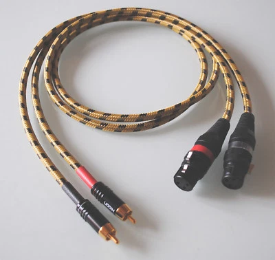 Sommercable -Classique- HighEnd Adapterkabel - XLR-Buchse auf Cinch - Gelb