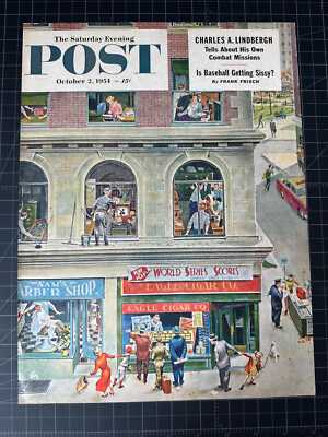 Vintage 1954 Saturday Evening Post Magazine Cover - COVER ONLY