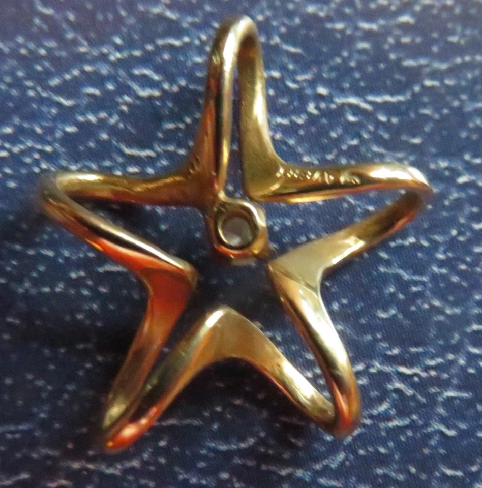 Colgante James Avery Oro 14k con Diamante Estrella Flotante Retirada Foto 3 de 4