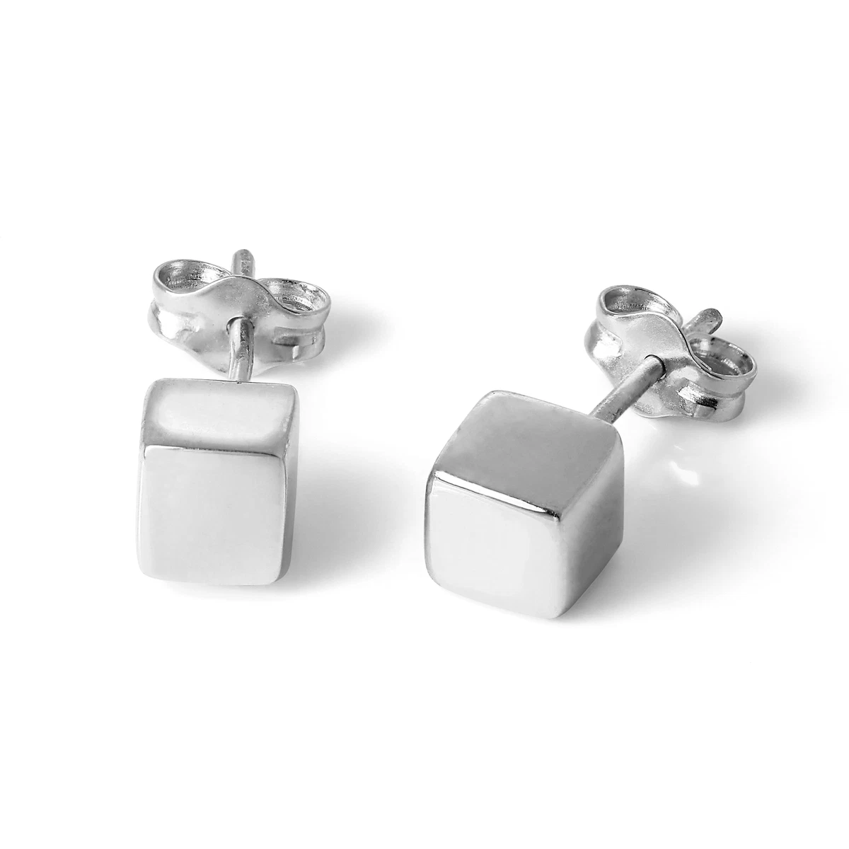Silver cheap square studs