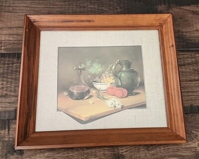 Kitchen Gardening Print Wood Frame Still Life Print By Lucas 12x14